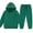 Green, variant on Young Boys Clothes Long Sleeve Hooded Pullover Solid Color Sweatshirt With Pockets + Pants 2pcs Fall Winter Outfit Set Blue for Size 10-11 Years