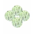 thumbnail image 7 of 15 Inch Round Placemats Set of 4, Green Leaves Non Slip Heat Insulation PP Table Mats, Summer Botanical Farmhouse Leaf Washable Place Mats for Kitchen Dining Party Table Decor, 7 of 7