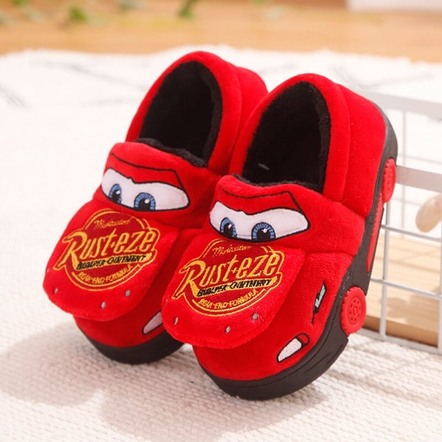 Zapatos de algodón para bebés de Disney, pantuflas de casa con dibujos animados de car story, zapatos cálidos de algodón para niños, pantuflas para niñas, 160, plantilla de 15cm Gao Jinjia LED