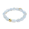 thumbnail image 1 of Opal Moonstone  x .925 Sterling Gold Vermeil | Pebble Bracelet, 1 of 4