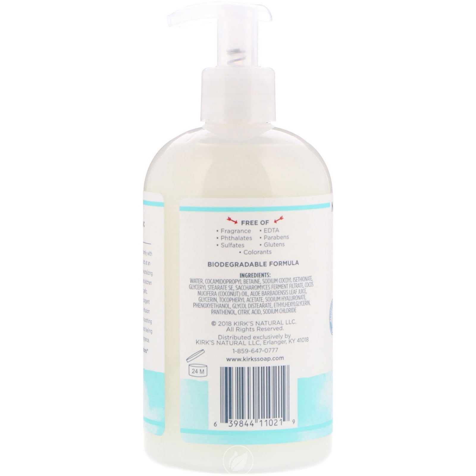 4 Pack Kirks Natural Odor Neutralizing Hydrating Hand Soap Fragrance Free 12 Ounce