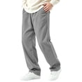 thumbnail image 4 of JTSRKL Corduroy Textured Pants for Men Wide Leg Baggy Elastic Waist Pockets Lightweight Bottoms Casual Bottoms Relaxed Fit Trousers, 4 of 6