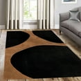 thumbnail image 4 of Teppich Homes Soft Brown Geometric Pattern Area Rug 7x10 - Tufted Wool Carpet for Hallway And Living Room, 4 of 7