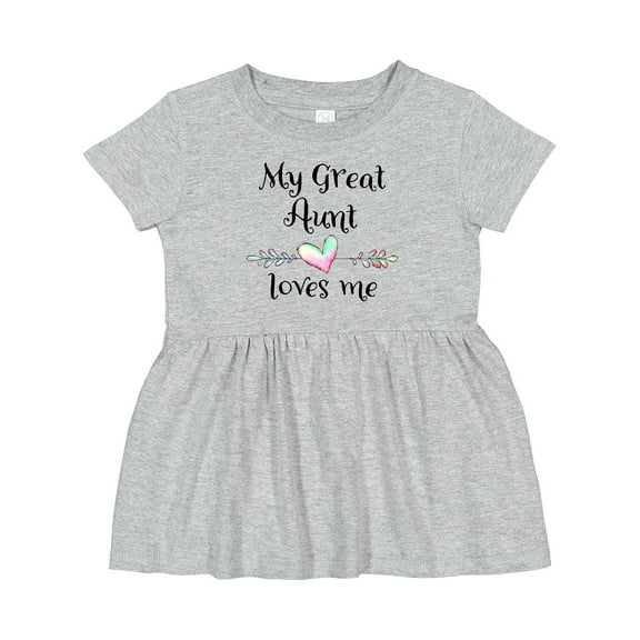 Inktastic My Great Aunt Loves Me Heart Girls Baby Dress