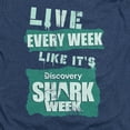 thumbnail image 2 of Shark Week Officially Licensed Live Every Week Unisex Adult Heather T Shirt, Navy Heather, Large, 2 of 4
