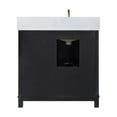 thumbnail image 4 of Weiser 36" Single Bathroom Vanity in Black Oak with Aosta White Composite Stone Countertop with Mirror, 4 of 8