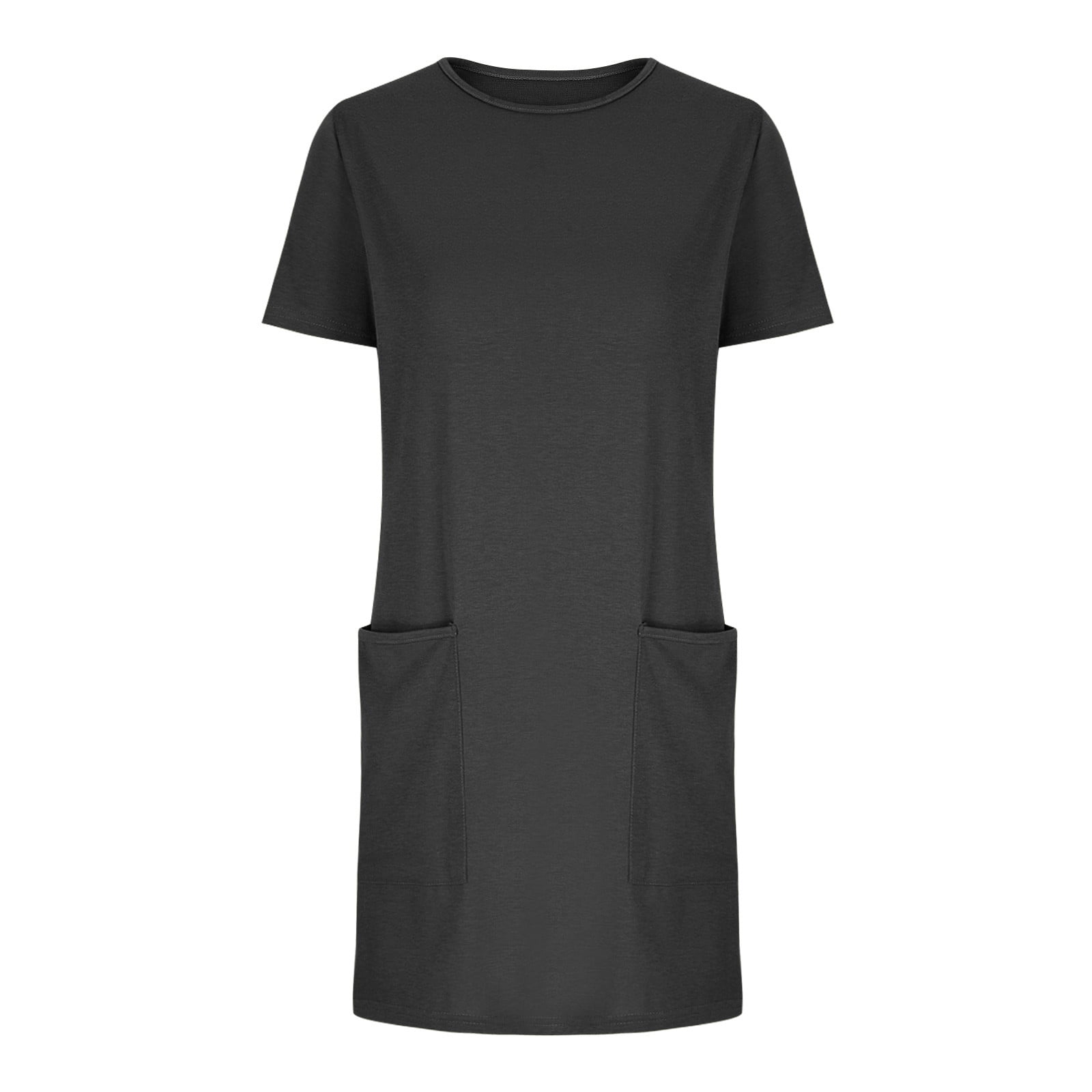 GIVTULIP Robe De Plage Femme Été 2025 Robe Blanche Chic Et Élégante Dress Anti-UV Pour Voyage Dans Les Iles Tunique Robes Décontracté Sans Manches Grande Taille Robes T-Shirt Vacances