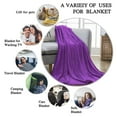 Howarmer Large Purple Fleece Throw Blankets, Queen Size Soft Fuzzy