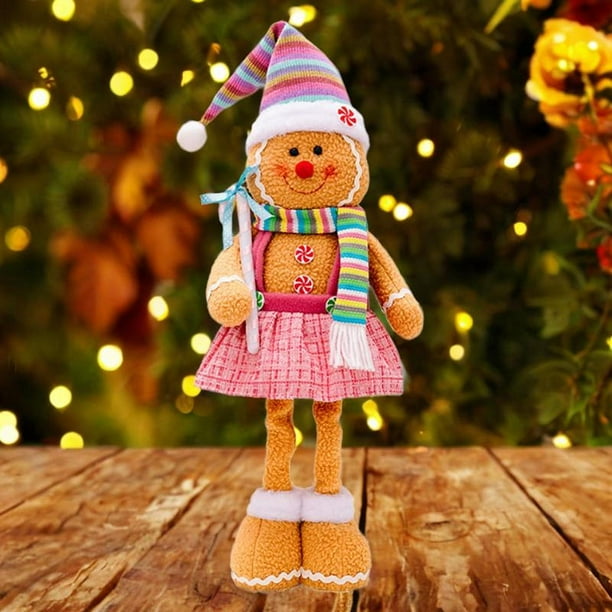 Muñeco de jengibre de Navidad para niños, muñeco de pie, juguete