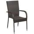 thumbnail image 4 of vidaXL 3 Piece Garden Dining Set Brown, 4 of 5