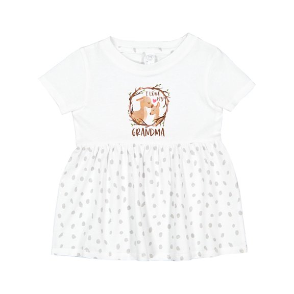 Inktastic I Love My Grandma Girls Baby Dress