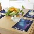 thumbnail image 4 of Ambesonne Fantasy Place Mats Set of 4, Aurora Borealis Tree, Standard Size, Blue Purple, 4 of 6