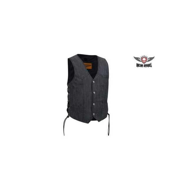 Kids black denim clearance vest