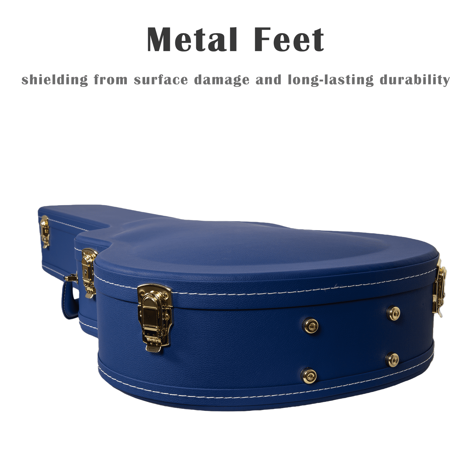 Crossrock Guitar Case for 16" Archtop/Hollow Body/Jazz Electric Guitars - Fits Gretsch Electromatic, Ibanez, Epiphone, Gibson ES Series -Vibrant Blue (CRW520JA16VB)