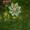 thumbnail image 4 of BNNG Garden Metal Flower Wind Spinners Outdoor, Kinetic Wind Sculptures & Spinners for Yard Lawn Patio Decorations, Outdoor Weather-Resistant Art, 37.4 inches, 4 of 5