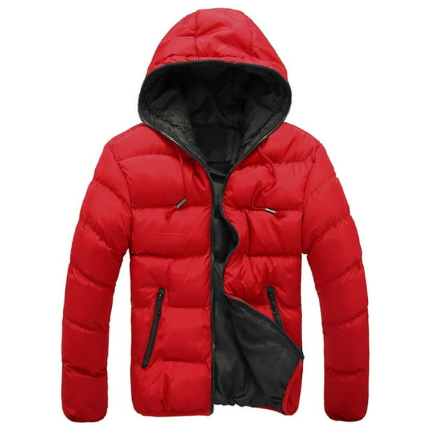 UKAP Men's Winter Windproof Drawstring Hooded Ski Bubble Jacket Warm ...