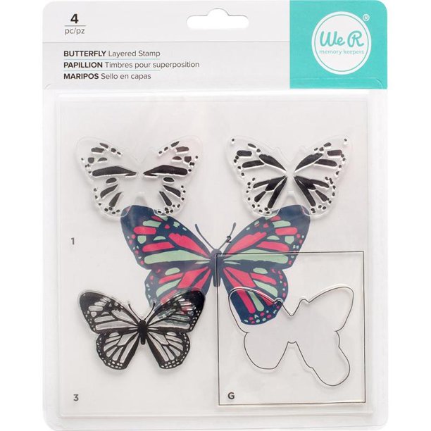 Download Butterfly We R Memory Keepers Layered Stamp 2 X2 625 Walmart Com Walmart Com