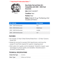 thumbnail image 2 of Rear Brake Pad and Rotor Kit - Compatible with 2000 - 2005 Ford Excursion 2001 2002 2003 2004, 2 of 2