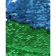 thumbnail image 2 of CARNIVAL Color Changing Sensory Wall Reversible Sequin Fabric, 52 Inch. in Width, Sample 3x3 Inch / Teal/Silver, 2 of 4