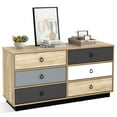 thumbnail image 1 of Costway Commode Double à 6 Tiroirs Tour de Rangement pour Chambre Couloir Entrée, 1 of 10