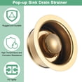 thumbnail image 4 of Uxcell 2-Pack Garbage Disposal Sink Flange for 3-1/2 Inch Standard Drain [Gold], 4 of 5