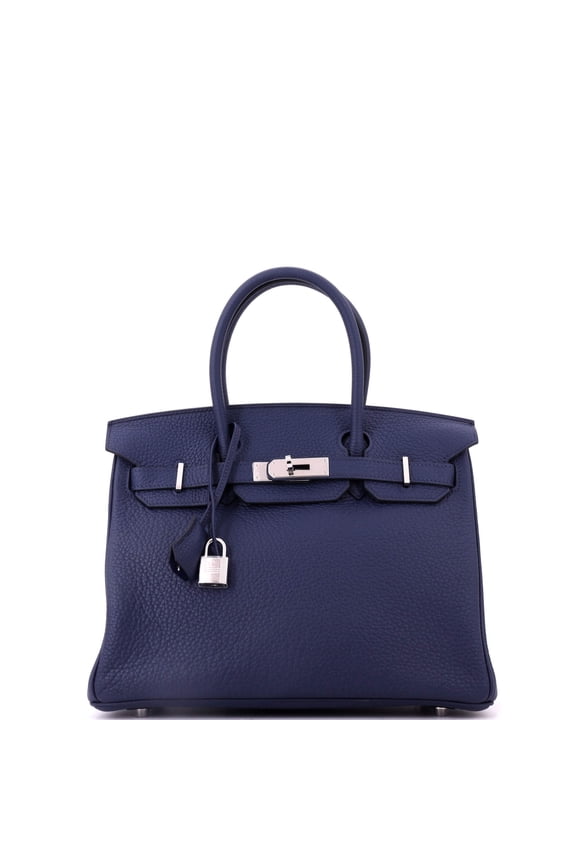 Pre-Owned Birkin Handbag Verso Togo with Palladium Hardware 30 By Rebag