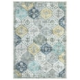 thumbnail image 4 of GlowSol 10'x13' Area Rug Large Machine Washable Rug Vintage Medallion Floral Print Rug Moroccan Trellis Rugs for Living Room Bedroom, Blue Yellow, 4 of 7