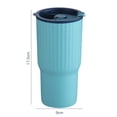 thumbnail image 6 of Ludlz 650ml Straw Cup Large Capacity Leak-proof Heat Resistant Double-drinking Creative Summer Coffee Milk Cup Daily Use, 6 of 8