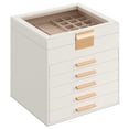 thumbnail image 1 of Joyero SONGMICS Organizador de 6 capas con 5 cajones, color blanco nube, 1 of 7