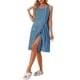 thumbnail image 4 of Inspire Chic Bata de baño para mujer, toalla de ducha, con tirantes, sin mangas, con botones y bolsillos, spa, M, azul, 4 of 6
