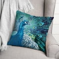 thumbnail image 3 of Creative Products Colorful Painted Peacock 16 x 16 Spun Poly Pillow, 3 of 3