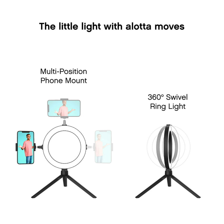 4 USB Powered Ring Multi-Functional Fill Light with Clip and