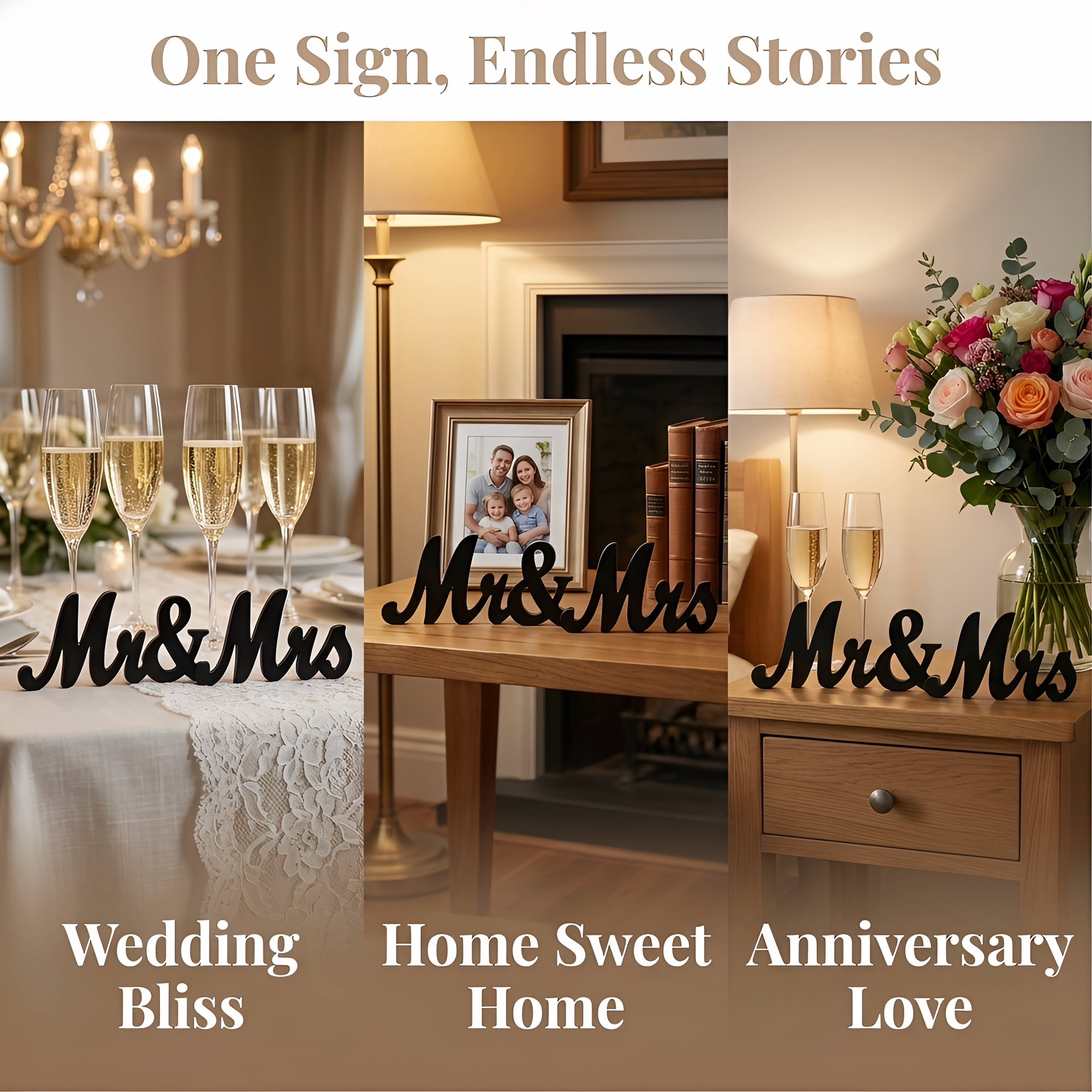 Unique Bargains Rustic Wooden Home Sign Wall Decor Lightweight Plaque Black 11"x21" 1Pcs