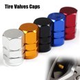 thumbnail image 4 of Válvulas De Neumáticos Tapas De Válvula De Aire Azul De Válvula De Válvula De aleación De Aluminio Con Sello De Goma Para Autos SUVS Camiones Motocicletas, 4 of 7