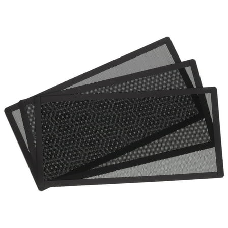 Uxcell 3Pcs PC Dust Filter, 280x140mm Magnetic Frame Computer Case Cooler Dustproof Mesh Cover Fan Grills Black