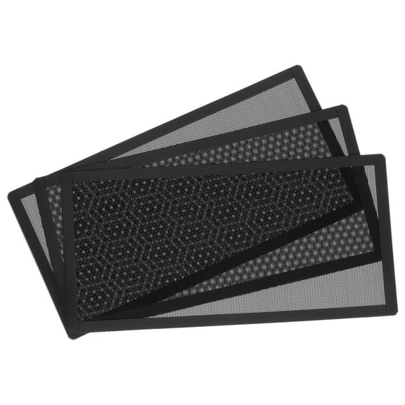 Uxcell 3Pcs PC Dust Filter 280x140mm Magnetic Frame Computer Case Cooler Dustproof Mesh Cover Fan Grills Black