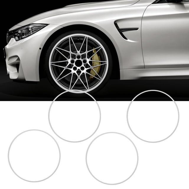 4pcs Wheel Rim Protector Curb Rash Prevention Self Adhesive Universal Aluminium Alloy Rim Guard Trim Rings for 19 Inch Hub Car Rim Protector