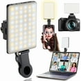 thumbnail image 1 of Luz de selfie portátil de 60 LED ORSOIRGIFON, iluminación para videoconferencia con clip y adaptador de trípode para cámara, recargable, 2000mAh, CRI 97+, 3 modos de luz para teléfono, , cámara, 1 of 9