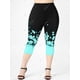 thumbnail image 2 of Leggings Capri de Cintura Alta con Estampado de Flores Rosegal Leggings de talla grande, 2 of 5