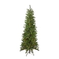 thumbnail image 2 of Northlight 6.5' Pre-Lit Canadian Pine Artificial Pencil Christmas Tree - Multi Lights, 2 of 7