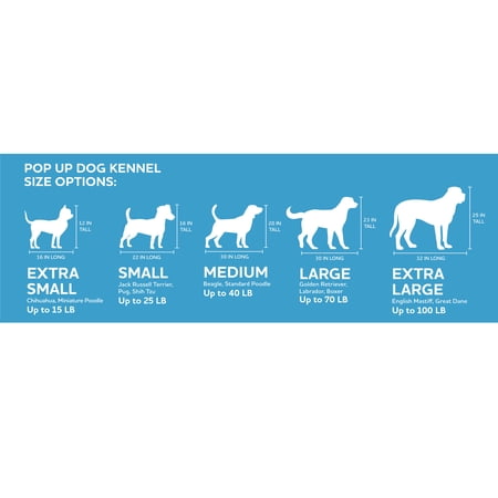 VIBRANT LIFE SOFT-SIDED POP OPEN DOG KENNEL, BLUE, MEDIUM