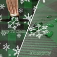 thumbnail image 5 of SASTYBALE Christmas Tablecloth Rectangle Vinyl with Flannel Backing, Buffalo Plaid Snowflake Print, Waterproof & Heavy Duty Plastic Table Cover for Dining, Party, Holiday, 5 of 7