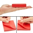 thumbnail image 2 of PATIKIL 3x3 Inch Fluorescent Sticky Notes - 3 Pack Red Self-Stick Note Pads, 100 Sheets Each, For Office & Home 2 of 6