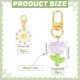 thumbnail image 2 of 20 llaveros de flores, margaritas y tulipanes, llaveros esmaltados, lindos colgantes florales para bolso, estuche de auriculares, decoración mini llavero a granel, 2 of 6