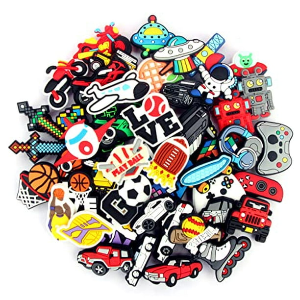 Sports Croc Charms for Boys Games Shoe Gibbets for Croc Clog Sandals  Designer Accessories Pins for Kids Jibitz Buttons for Teens Jibbits  Decorations for Girls Crock Gibits Gifts 50Pcs Pack 