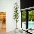 thumbnail image 3 of Nearly Natural Potted Olive Artificial Tree - 9' - Green, 3 of 7