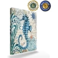 thumbnail image 2 of Ocean Canvas Wall Art Decor for Bedroom Bathroom Vintage Seahorse Underwater World Animal Picture Print Painting,Framed Artwork for Living Room,Office 12" Wx18 L, 2 of 6