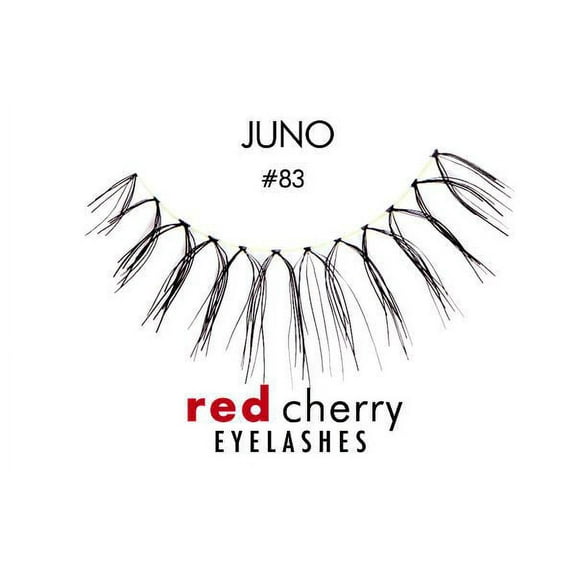 Option : Black - #83 , Troika Red Cherry Eyelashes, hair scalp beauty - Pack of 3 w/ Sleek 3-in-1 Comb/Brush