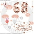 thumbnail image 3 of 68th Birthday Decoration Rose Gold, 68 Party Supplies Decoration, 68th Sash, 68 Cake Topper, 68th Photo Props, Confetti Balloons, Curtain, 3 of 4