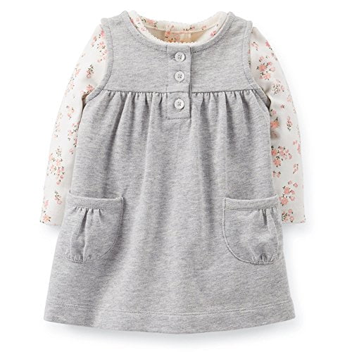 girls grey jumper dress